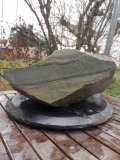 Speckstein; Einzelstck; Brasilien; grn mit tlw. Streifen; 15.510 kg