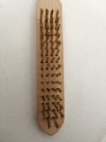 Messingdrahtbrste; 4- Reihig; Holzgriff; Messing; Draht; Brste