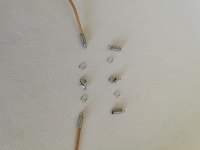 Verbinder; fr 2 mm; Baumwollkordel; und Lederriemen; Silberfarben; 2 Paar; Verschluss; sen