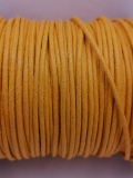 Baumwollkordel; gewachst; 2 mm Durchmesser; dunkelgelb; Meterware