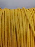 Baumwollkordel; gewachst; 2 mm Durchmesser; dunkelgelb; Meterware