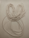 Lederriemen; Naturlederband; wei; Durchmesser 2 mm; 1 m lang