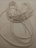Lederriemen; Naturlederband; wei; Durchmesser 2 mm; 1 m lang