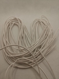 Lederriemen; Naturlederband; wei; Durchmesser 2 mm; 1 m lang