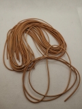 Lederriemen; Naturlederriemen; 2 mm Duchmesser; 1 m lang; Farbe Natur