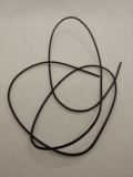 Lederriemen; Naturlederriemen; 2 mm Durchmesser; 1 m lang; schwarz