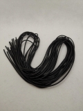Lederriemen; Naturlederriemen; 2 mm Durchmesser; 1 m lang; schwarz