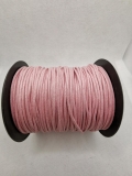 Baumwollkordel; gewachst; 2 mm Durchmesser; rosa; laufender Meter