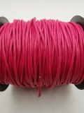 Baumwollkordel; gewachst; 2 mm Durchmesser; pink; laufender Meter
