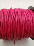 Baumwollkordel; gewachst; 2 mm Durchmesser; pink; laufender Meter
