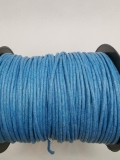 Baumwollkordel; gewachst; 2 mm Durchmesser; hellblau; laufender Meter