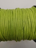 Baumwollkordel; gewachst; 2 mm Durchmesser; hellgr�n; laufender Meter