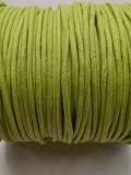 Baumwollkordel; gewachst; 2 mm Durchmesser; hellgr�n; laufender Meter