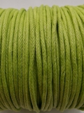 Baumwollkordel; gewachst; 2 mm Durchmesser; hellgr�n; laufender Meter