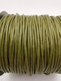 Baumwollkordel; gewachst; 2 mm Durchmesser; olivgr�n; laufender Meter