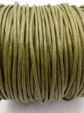 Baumwollkordel; gewachst; 2 mm Durchmesser; olivgr�n; laufender Meter
