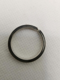 Schlsselkette; drehbar; mit Spaltring; silberfarbig; 20 x 70 mm