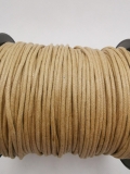 Baumwollkordel; gewachst; 2 mm Durchmesser; beige; laufender Meter