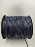 Baumwollkordel; gewachst; 2 mm Durchmesser; blau; laufender Meter