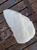 Speckstein mit Teelichtbohrung; aus Brasilien; wei; 0,75 kg