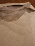Segeltuchkissen; mit Kunstoff- Sandsack; 45 x x 45 cm; ohne Fllung