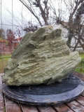 Speckstein; Einzelstck; aus Brasilien; grn; tlw. Maserungen; 20.530 kg