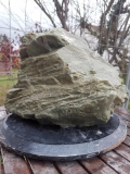 Speckstein; Einzelstck; aus Brasilien; grn; tlw. Maserungen; 20.530 kg