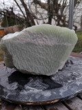 Speckstein; Einzelstck; aus Indien; Zitronengrn; 15.860 kg