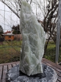 Speckstein; Einzelstck; aus Indien; Zitronengrn; 14.650 kg; mit Mineralieneinschluss