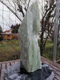 Speckstein; Einzelstck; aus Indien; Zitronengrn; 14.650 kg; mit Mineralieneinschluss