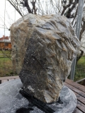 Speckstein; Einzelstck; aus Indien; Grn Mix; tlw. gelb; tlw. schwarz; 14.760 kg