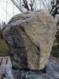 Speckstein; Einzelstck; aus Indien; Grn Mix; tlw. gelb; tlw. schwarz; 14.760 kg