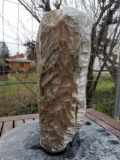 Speckstein; Einzelstck; aus Indien; Grn Mix; tlw. gelb; tlw. schwarz; 14.760 kg
