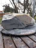 Speckstein; Einzelstck; aus Indien; Grn Mix; tlw. gelb; tlw. schwarz; 14.760 kg