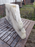 Alabaster, Scheibe, Transparent mit Maserungen, 11.830 kg