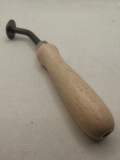 gebogene Raspel; mit rundem Kopf; 20 cm; mit Holzgriff