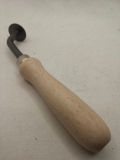 gebogene Raspel; mit rundem Kopf; 20 cm; mit Holzgriff