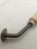 gebogene Raspel; mit rundem Kopf; 20 cm; mit Holzgriff