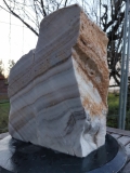 Alabaster Scheibe, gestreift, 14.020 kg
