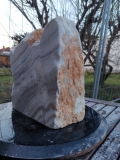 Alabaster, Scheibe, gestreift, 8.170 kg