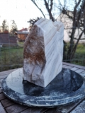 Alabaster, Scheibe, gestreift, 8.170 kg