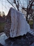 Alabaster, Scheibe, Streifen, 7.150 kg