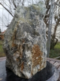 Speckstein; Einzelstck; Indien; schwarz-trkis; 14.920 kg