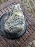 Speckstein; Einzelstck; Indien; schwarz-trkis; 14.920 kg