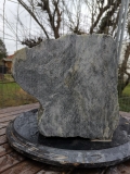 Speckstein; Einzelstck; Indien; schwarz-trkis; 14.920 kg