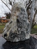 Speckstein; Einzelstck; aus Indien; schwarz-trkis; 13.000 kg