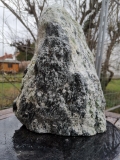 Speckstein; Einzelstck; aus Indien; schwarz-trkis; 13.000 kg