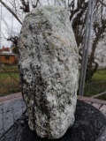 Speckstein; Einzelstck; aus Indien; schwarz-trkis; 13.000 kg