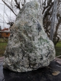 Speckstein; Einzelstck; aus Indien; schwarz-trkis; 13.000 kg