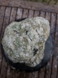 Speckstein; Einzelstck; aus Indien; schwarz-trkis; 13.000 kg